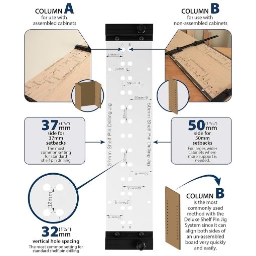 Dual Sided Shelf Pin Jig