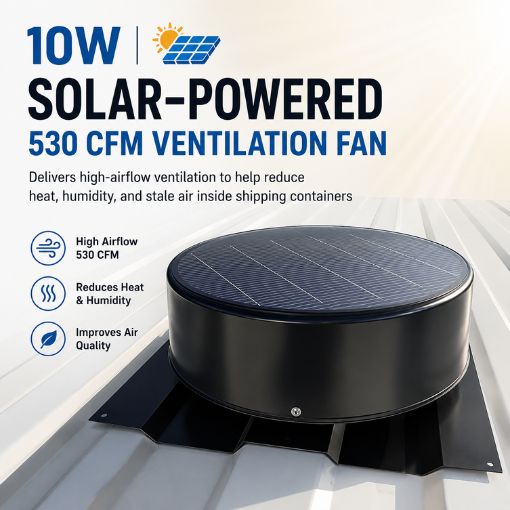 10W Shipping Container Solar Roof Vent