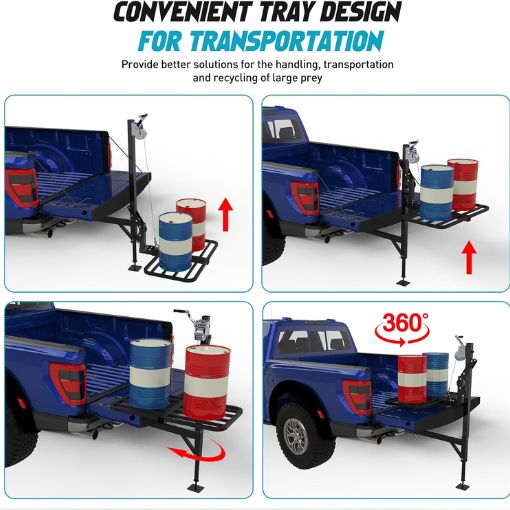 Heavy Duty Hitch-Mounted Lifting System with Platform