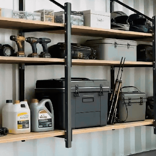 4-Pack No-Drill Shipping Container Adjustable Shelf Brackets
