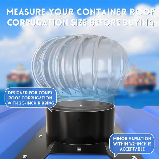 Shipping Container Corrugated Roof Vent Adapter