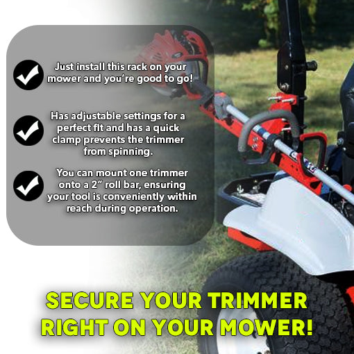 Zero Turn Lawn Mower Trimmer Rack