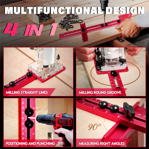 4-in-1 Router Milling Groove Bracket