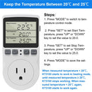 Digital Temperature Controller Thermostat Outlet Plug