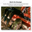 Tractor Bolt-on Bucket Grapple Attachment