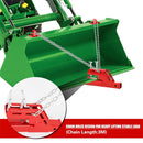 Clamp-On Trailer Hitch Receiver with Chain 3/8" Tractor Bucket Grab Hook