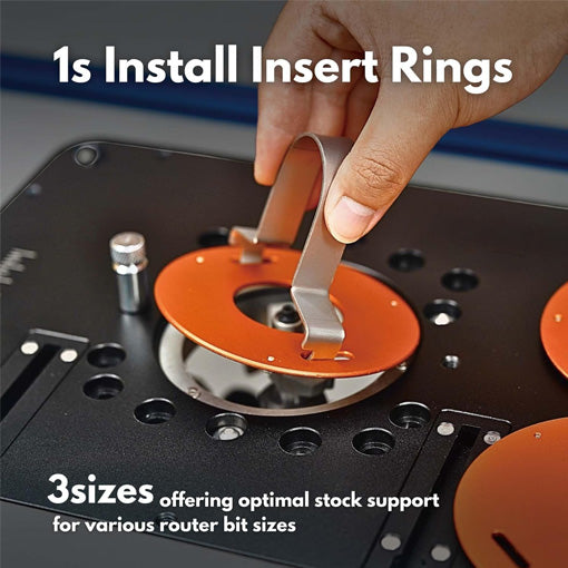 Router Table Insert Plate with Dust Collection Hood