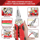 8-in-1 Wire Stripper Cutter with AC Voltage Detector