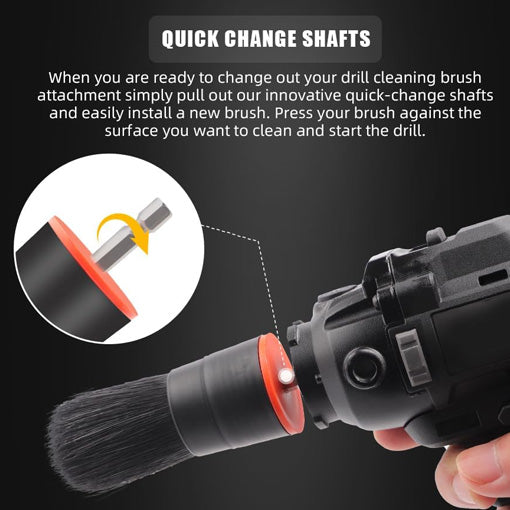 Car Detail Drill Brush Attachment Set