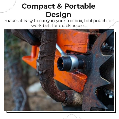 Dual Socket Ratcheting Chainsaw Wrench