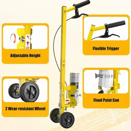 Industrial Two-Wheel Striping Spray Paint Wand