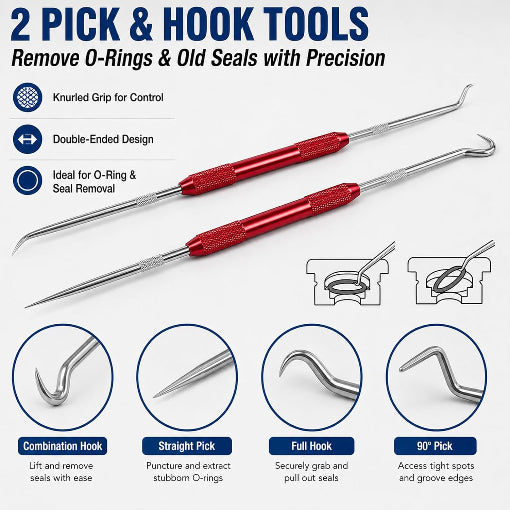5-Pack Complete Hydraulic Cylinder Repair Kit
