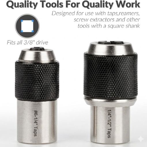 Ratcheting Tap Socket Set with Adjustable Jaws