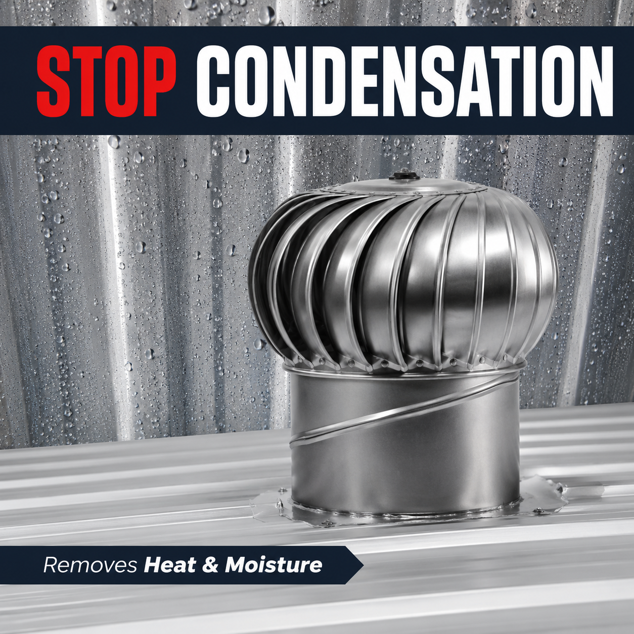 12-Inch Shipping Container Wind Ventilation Roof Turbine