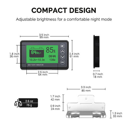 500A Battery Monitor with Shunt