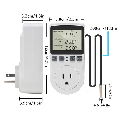 Digital Temperature Controller Thermostat Outlet Plug