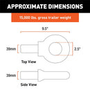 Pintle Hitch Lunette Ring with Swivel Castle Nut