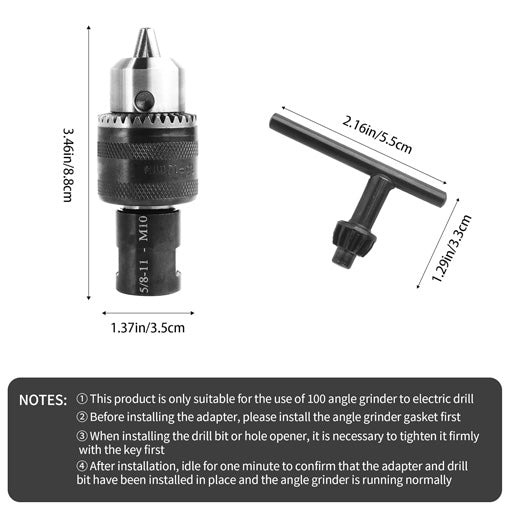 Angle Grinder Drill Chuck Adapter