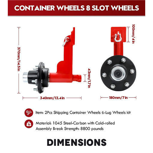 Container Wheel Hub Heavy-Duty Shipping Container Wheel Axles ~ 2simpleagency.com