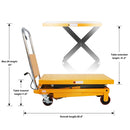 Hydraulic Double Scissor Lift Table Cart