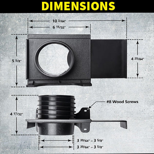 Wall Mounting Blast Gate with Bracket