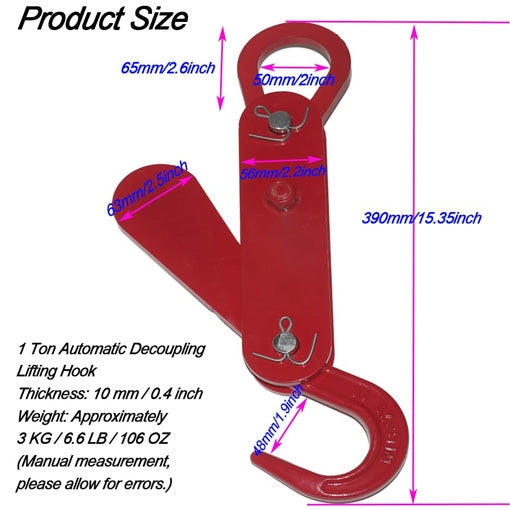 Self-Dumping Lifting Hook