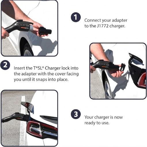 EV Charger Lock for J1772 Charging Adapter