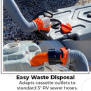 RV Sewage Adapter for Cassettes and Portable Toilets