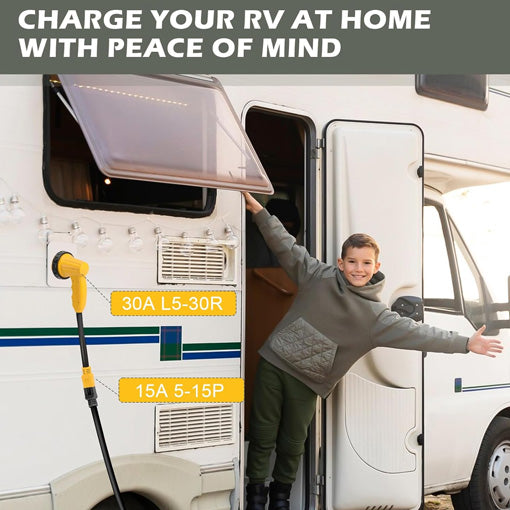 RV 30 Amp to 110 Adapter with Locking Connector