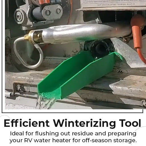 RV Water Heater Drain Funnel