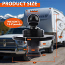 Gooseneck Ball to 5th Wheel Adapter with Lube Plate