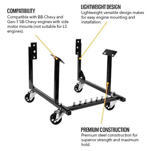 Heavy Duty Engine Cradle with Wheels