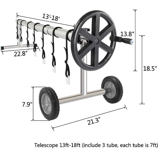 Inground Pool Cover Reel Set