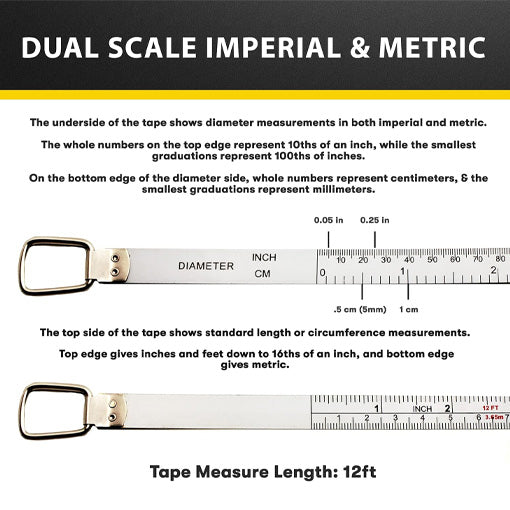 Magnetic Pi Diameter Circumference Tape Measure