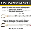 Magnetic Pi Diameter Circumference Tape Measure