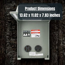 RV Temporary Power Outlet Panel with Breaker