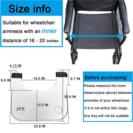 Removable Wheelchair Lap Tray