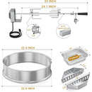 Stainless Steel Rotisserie Ring Kit