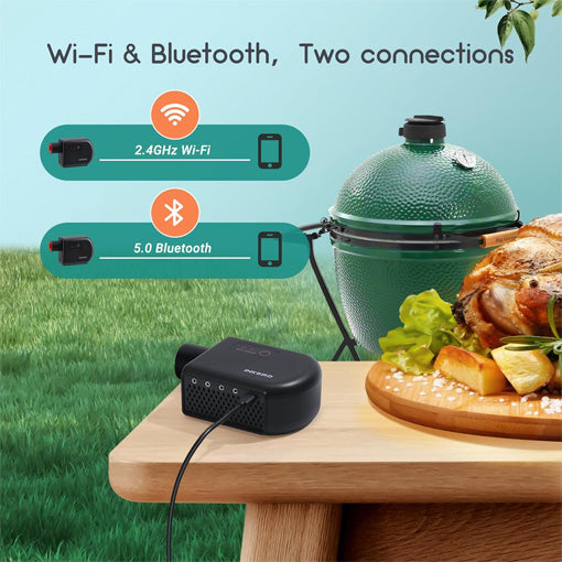 Wi-Fi & Bluetooth BBQ Smoker Temperature Controller