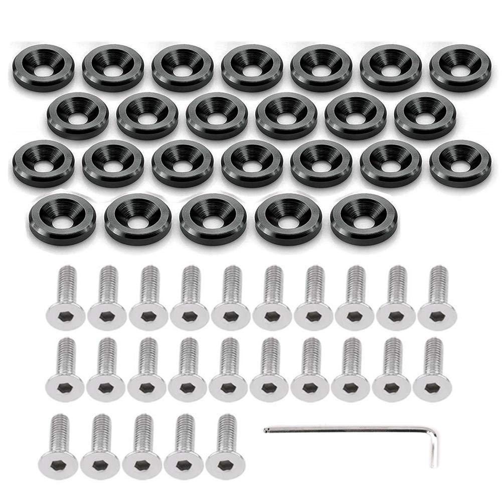 25PCS Fender Bumper Washers Engine Bay Dress Up Fastener Kit