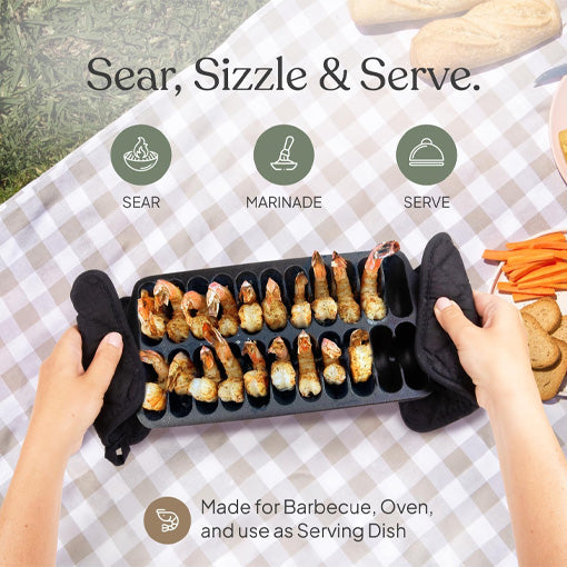 Cast Iron Shrimp Grill Pan