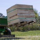 Clamp-On Pallet Forks with Adjustable Stabilizer Bar