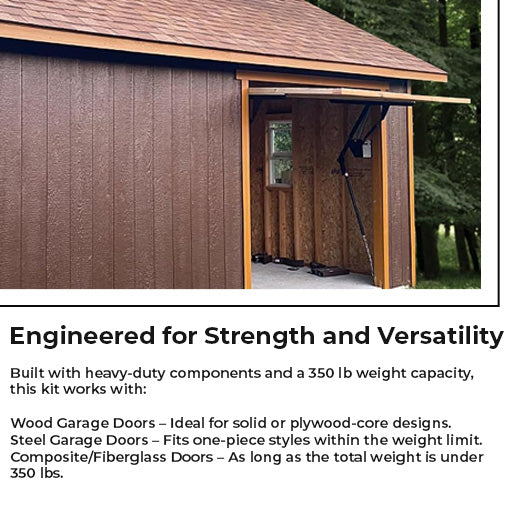 Universal One-Piece Garage Door Hardware Kit