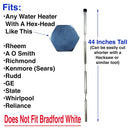 Aluminum Zinc Anode Rod Plus Removal/Installation Complete Kit