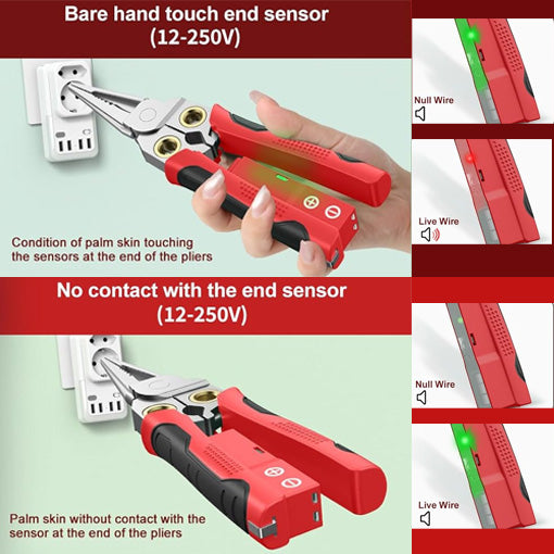 8-in-1 Wire Stripper Cutter with AC Voltage Detector