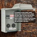 RV Temporary Power Outlet Panel with Breaker