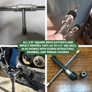 Ratcheting Tap Socket Set with Adjustable Jaws