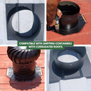 Shipping Container Corrugated Roof Vent Adapter