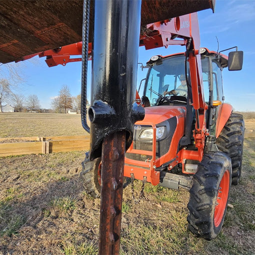 Tractor Bucket T-Post Driver Puller Attachment