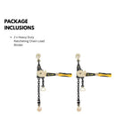 2-Pack Heavy Duty Ratcheting Chain Load Binder Kit